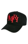 Amiri Man Hat Black Size Onesize Cotton In Black Red