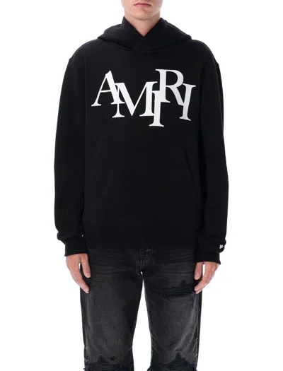AMIRI AMIRI STAGGERED LOGO HOODIE