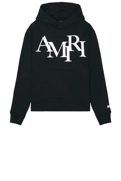 AMIRI STAGGERED LOGO HOODIE