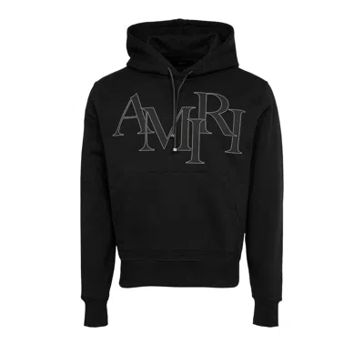 Pre-owned Amiri Staggered Logo Hoodie 'black' | Men's Size Xs