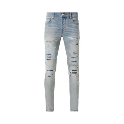 Pre-owned Amiri Staggered Logo Jean 'clay Indigo' | Blue | Men's Size 29
