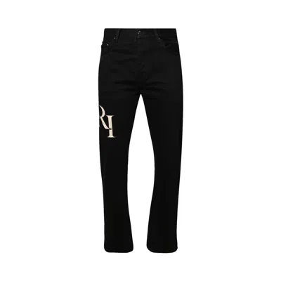 Pre-owned Amiri Staggered Logo Straight Jean 'black' | Men's Size 29