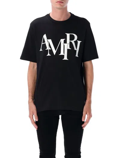 AMIRI AMIRI STAGGERED LOGO TEE