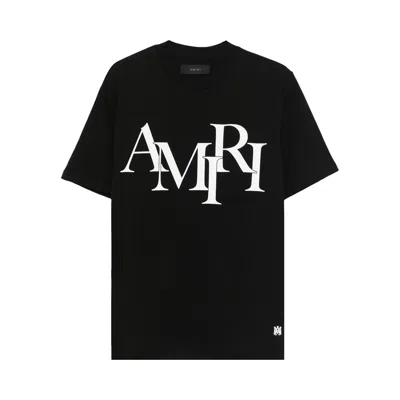 Pre-owned Amiri Staggered Logo Tee 'black' | Men's Size Xxl