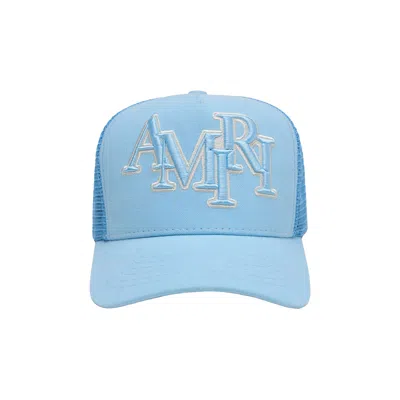 Pre-owned Amiri Staggered Logo Trucker 'air Blue' | Men's Size Onesize