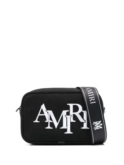 Amiri Staggered Messenger Bag In Black