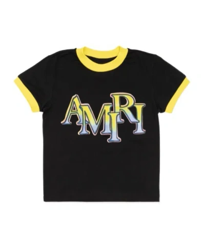 Amiri Staggered Ringer T-shirt In Black