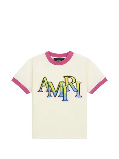 Amiri Kids' Staggered Ringer T-shirt In White