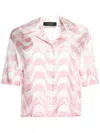 Amiri Staggered Button-down Shirt In Pink