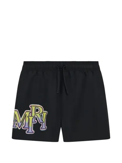 Amiri Staggered Swim Shorts In Multi