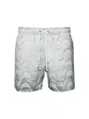 Amiri Staggered Swim Trunk Cerulean