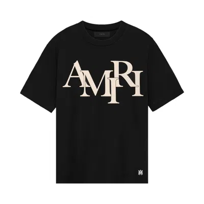 Pre-owned Amiri Staggered Tee 'black' | Men's Size S
