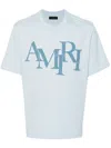 Amiri Staggered Tee Mens Style : Amjyte1078 "cerulean" In 504 Cerulean