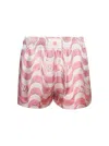 Amiri Pink Staggered Wave Shorts