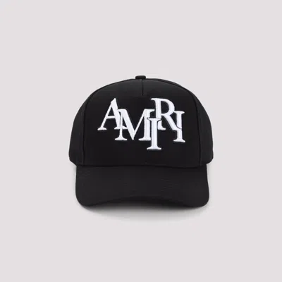 Amiri Staggered-logo Cap In Black