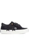 Amiri Sunset Skate Crocodile-effect Suede Sneakers In Black
