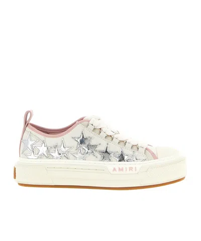 Amiri Star Embellished Sneakers In White