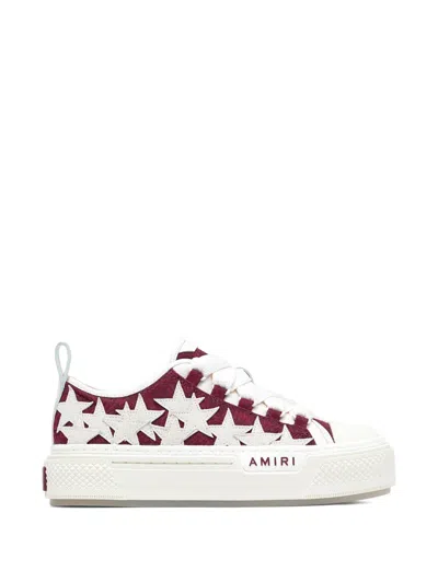 Amiri Star-embellishment Sneakers In Burgundy
