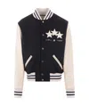 Amiri Logo-embroidered Bomber Jacket In Black