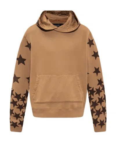 Amiri Star-patch Hoodie In Nude