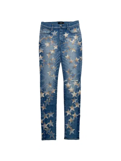 Amiri Star-patch Jeans In Blue