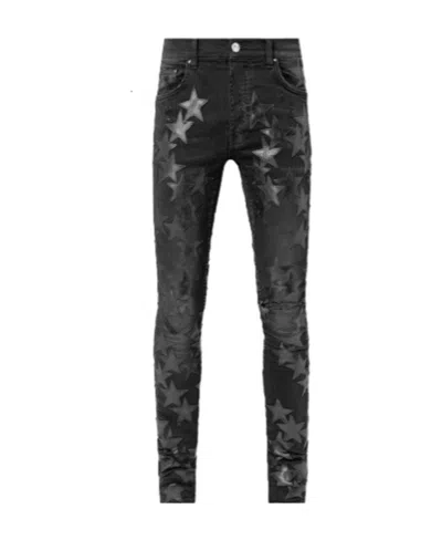 Amiri Star-patch Skinny Jeans In Black