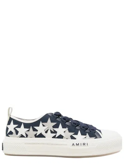 Amiri Star Patches Mini Sneakers With Lace-up Front In Multi