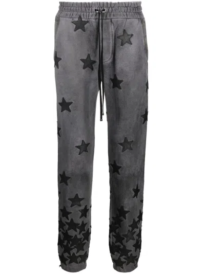 Amiri Star Pattern Gradient Track Trousers In Grey
