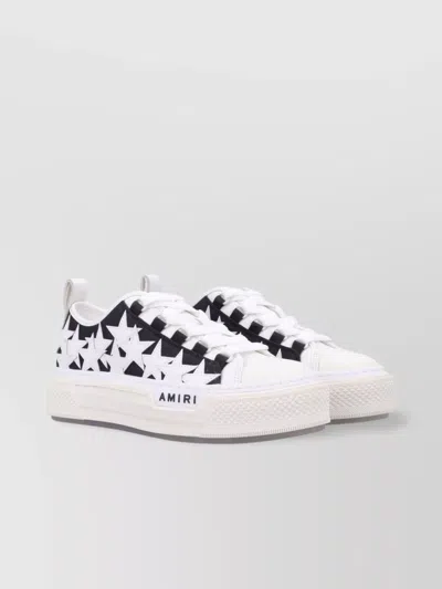 Amiri Star Pattern Rubber Sole Sneakers In White