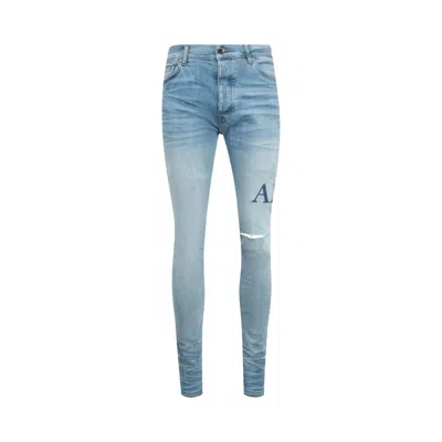 Pre-owned Amiri Starburst Appliqué Skinny Jean 'perfect Indigo' | Blue | Men's Size 38