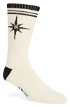 Amiri Starburst Crew Socks In Alabaster