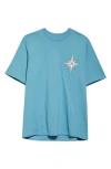 Amiri Starburst Graphic T-shirt In Wave Blue