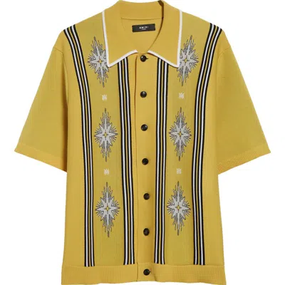 Amiri Starburst Jacquard Cardigan In Champagne