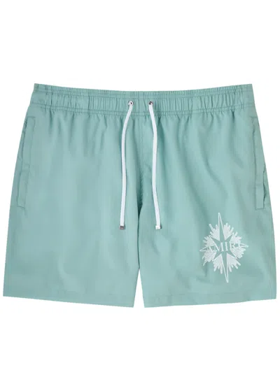 Amiri Starburst Logo Shell Swim Shorts In Blue