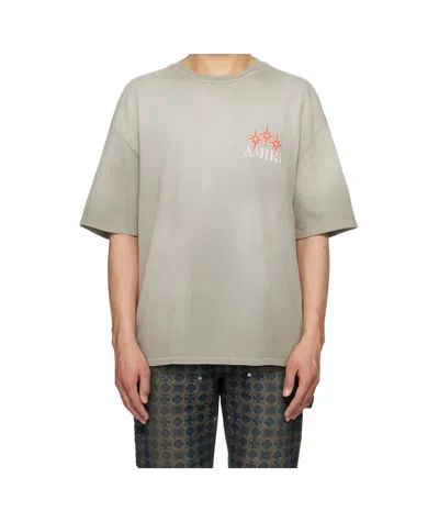 Amiri Starburst Oversized T-shirt In Grey