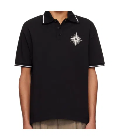 Amiri Starburst Polo In Black