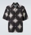 Amiri Quad Camp Collar Shirt In Black