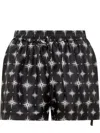 Amiri Shorts In Black Silk In Black