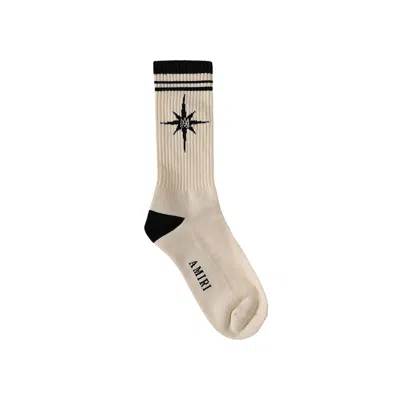 Pre-owned Amiri Starburst Sock 'alabaster' | White | Men's Size 43
