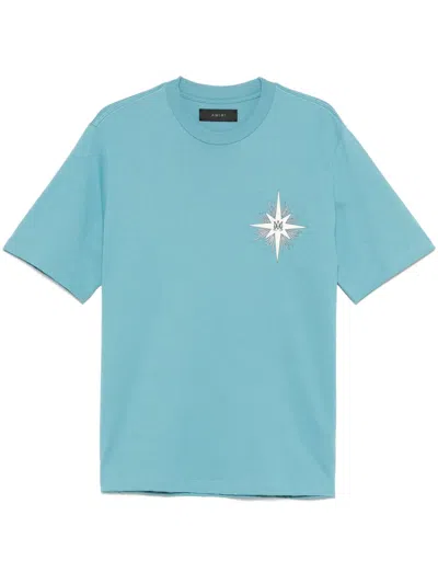 Amiri Starburst T-shirt In Wave Blue