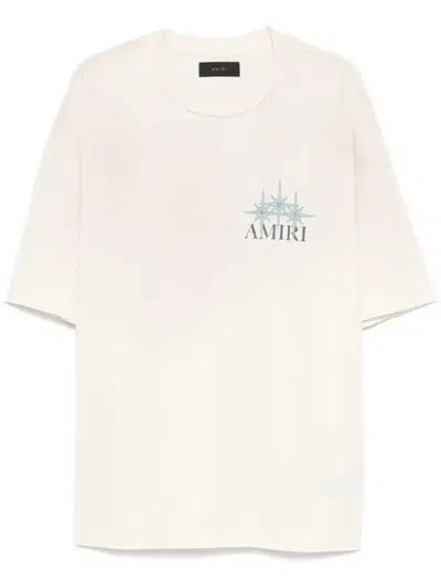 Amiri Starburst T-shirt In Beige