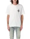 Amiri Mens Starburst Short-sleeve Cotton-jersey T-shirt Wave Blue