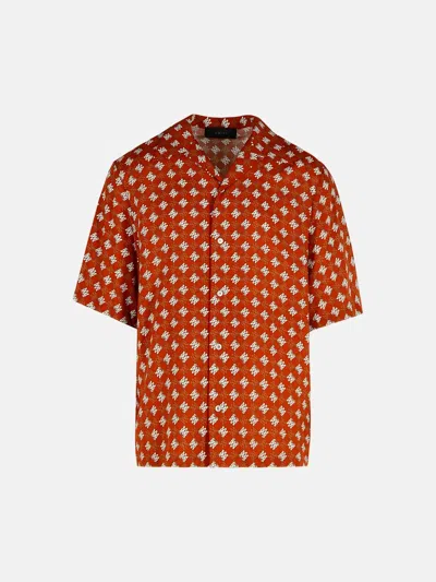 Amiri 'starbus' Orange Viscose Shirt