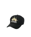 Amiri Starburst Canvas Hat Black In Black