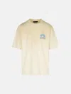 Amiri 'starbust' Ivory Cotton T-shirt In Ivory