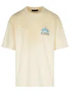 Amiri 'starbust' Ivory Cotton T-shirt Men In Cream