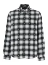 Amiri Starburst Plaid Cotton Flannel Button-up Shirt In Black