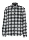 Amiri Starburst Plaid Cotton Flannel Button-up Shirt In Black