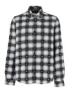 Amiri Starburst Plaid Cotton Flannel Button-up Shirt In Black