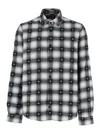 Amiri Starburst Plaid Cotton Flannel Button-up Shirt In Black